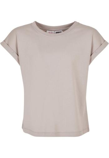 Urban Classics Girls Organic Extended Shoulder Tee warmgrey - 134/140