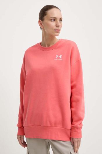 Mikina Under Armour dámská, růžová barva, s aplikací, 1379475