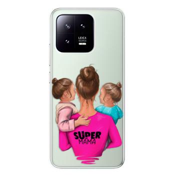 Odolné silikonové pouzdro iSaprio - Super Mama - Two Girls - Xiaomi 13