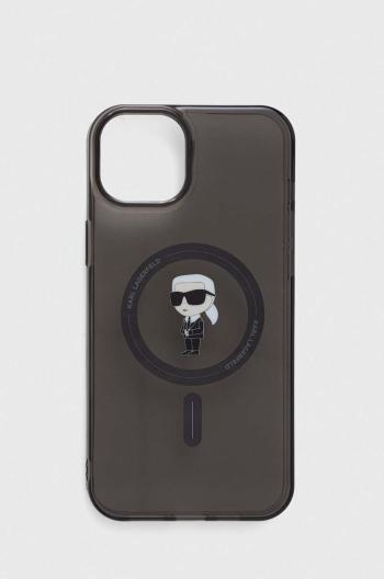 Obal na telefon Karl Lagerfeld iPhone 15 Plus 6.7 černá barva