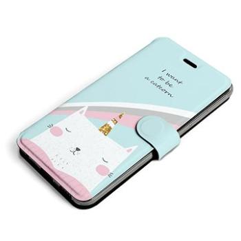 Mobiwear Flip pouzdro pro Xiaomi Redmi 10 - MH11S Kočička - I want to be a catcorn (5903516893874)