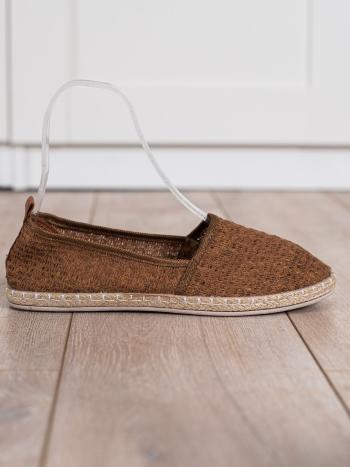 HNĚDÉ LÁTKOVÉ ESPADRILKY JB051BR Velikost: 38