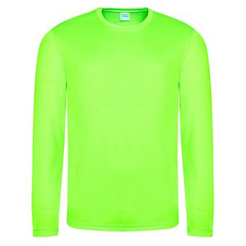 Just Cool Pánské sportovní tričko s dlouhým rukávem Cool T - Jasně zelená | S