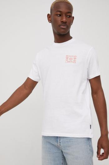 Bavlněné tričko Billabong Billabong X Wrangler bílá barva, s potiskem