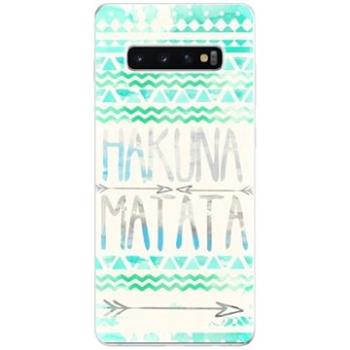 iSaprio Hakuna Matata Green pro Samsung Galaxy S10+ (hakug-TPU-gS10p)