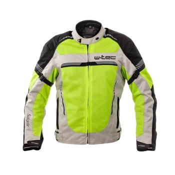 Pánská letní moto bunda W-TEC Saigair Barva Fluo Yellow-Gray, Velikost 5XL