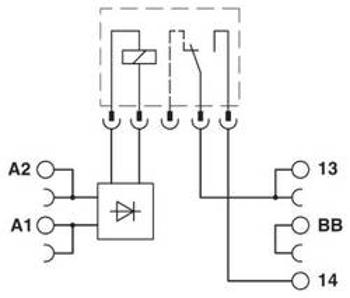 Patice pro relé Phoenix Contact PLC-BPT- 24DC/ 1/ACT 10 ks