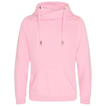 Just Hoods Mikina s překříženým límcem - Světle růžová | XL