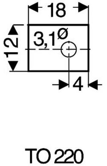 Slídová podložka Fischer Elektronik GS 220 P, (d x š) 18 mm x 12 mm, vhodné pro TO-220 , 1 ks