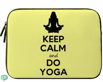 Neoprenový obal na notebook Keep calm and do yoga