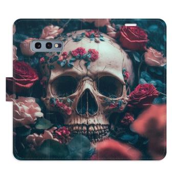 Flipové pouzdro iSaprio - Skull in Roses 02 - Samsung Galaxy S10e