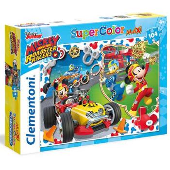 CLEMENTONI Puzzle Mickey Mouse: Na závodním okruhu MAXI 104 dílků