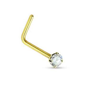 Šperky4U Zahnutý piercing do nosu - N01051-GD