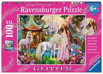 RAVENSBURGER Třpytivé puzzle Svět jednorožců XXL 100 dílků