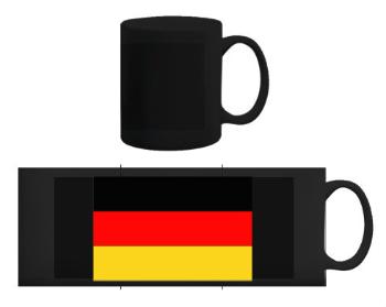 Černý hrnek Německo