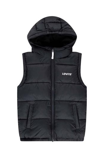 Dětská vesta Levi's ESSENTIAL VEST černá barva, 9EL259