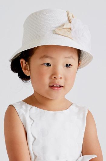 Dětský klobouk Mayoral bílá barva