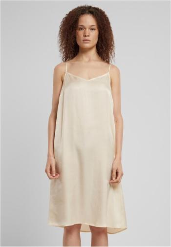 Urban Classics Ladies Viscose Satin Slip Dress whitesand - XS