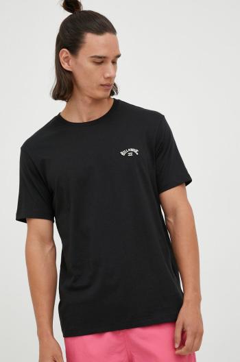 Bavlněné tričko Billabong černá barva, s aplikací