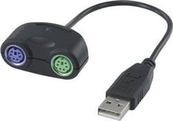 Adaptér klávesnice a myše USB A ⇔ 2x PS/2 RENKFORCE, 0.20 m