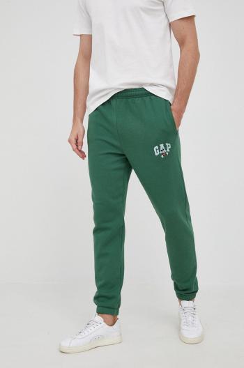 Kalhoty GAP pánské, zelená barva, s potiskem