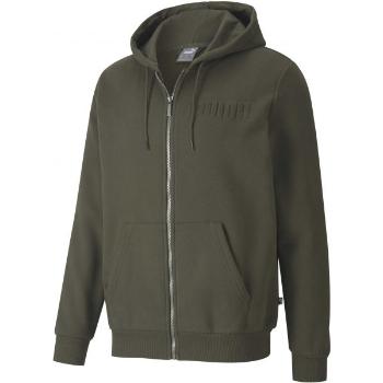 Puma MODERN BASICS FZ HOODIE FL Pánská mikina, khaki, velikost L