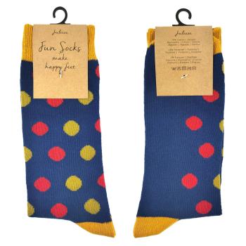 Veselé modré ponožky s puntíky - 35-38 JZSK0018S
