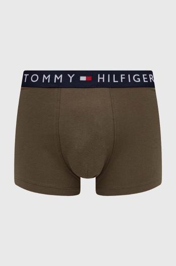 Boxerky Tommy Hilfiger pánské, zelená barva