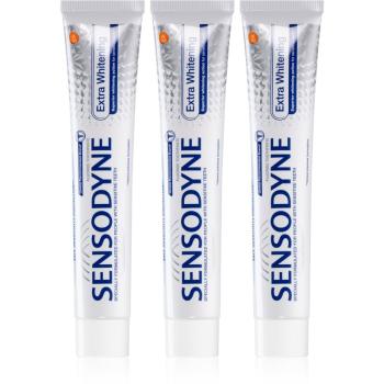 Sensodyne Extra Whitening bělicí zubní pasta s fluoridem pro citlivé zuby 3x75 ml