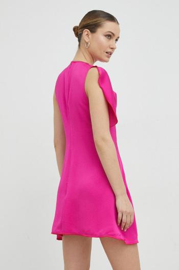 Šaty Victoria Beckham růžová barva, mini