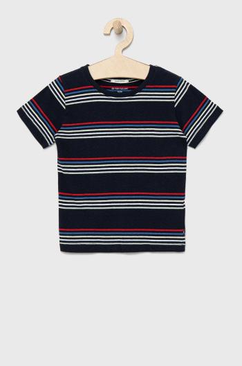 Dětské bavlněné tričko Tom Tailor tmavomodrá barva, vzorovaný