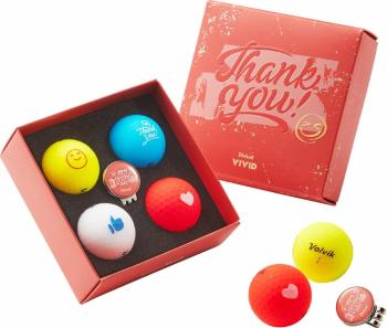 Volvik Vivid Thank You 4 Pack Golf Balls Thank You Golfové míčky