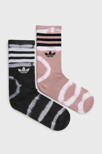 Ponožky adidas Originals (2-pack) HC3454 dámské, růžová barva