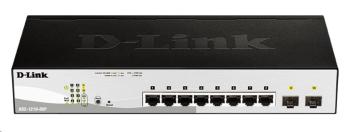 D-Link DGS-1210-08P 10-port Gigabit Smart PoE Switch, 8x GbE PoE+, 2x SFP, PoE 65W, fanless