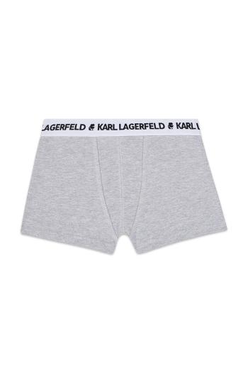 Dětské boxerky Karl Lagerfeld (4-pak) šedá barva