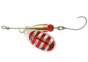 Cormoran třpytka bullet single hook silver red strips - 3 - 7 g-velikost - 3 - 7 g