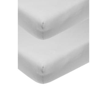 Meyco Prostěradlo Jersey 2-pack 40 x 80 cm světle šedé