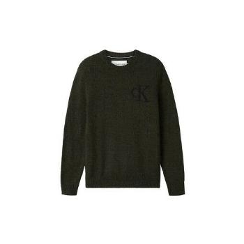 Calvin Klein Calvin Klein pánský zelený svetr TWISTED YARN CK LOGO SWEATER