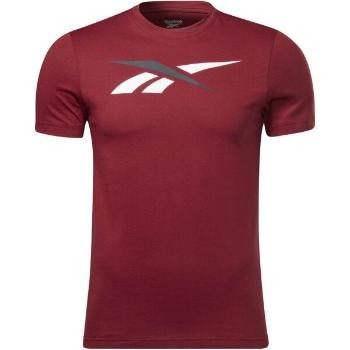 Reebok TE VECTOR LOGO TEE Pánské triko, vínová, velikost S