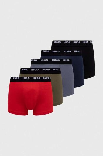 Boxerky HUGO 5-pack pánské, modrá barva, 50479944