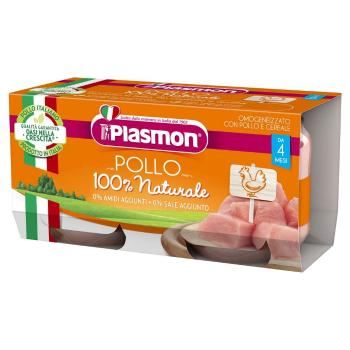 Plasmon Příkrm bezlepkový masový s obilím kuřecí bez škrobu a soli 4m+ 2 x 80 g