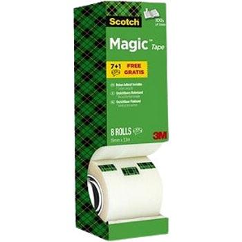 Scotch Magic 19 mm x 10 m, matná páska k opravě a lepení - balení 8 ks (7100026960)