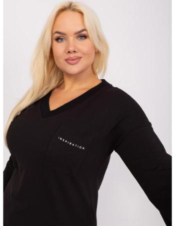 Dámská halenka plus size z bavlny LOECKA černá 