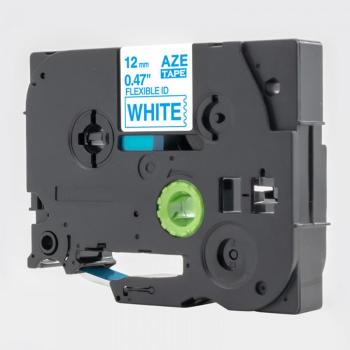 Kompatibilní páska s Brother TZ-FX233 / TZe-FX233, 12mm x 8m, flexi, modrý tisk / bílý pod