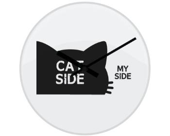 Hodiny skleněné CAT SIDE