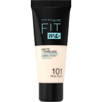 Maybelline Fit Me! Matte + Poreless 30 ml make-up pro ženy 101 True Ivory na problematickou pleť s akné