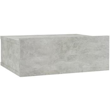 Nástěnný noční stolek betonově šedý 40x30x15 cm dřevotříska (800314)