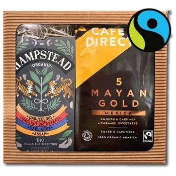 Hampstead Tea Dárkový balíček Selekce černých čajů 20ks  a Cafédirect Mayan Gold zrnková káva 227g (1234567000058)