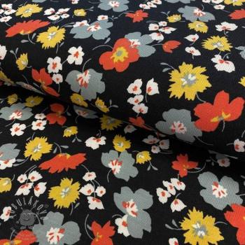 Úplet TENCEL modal Floral black