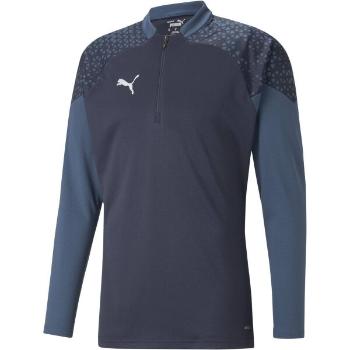 Puma TEAMCUP TRAINING 1/4 ZIP TOP Pánská sportovní mikina, tmavě modrá, velikost